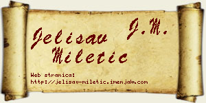 Jelisav Miletić vizit kartica